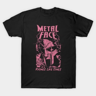 Vintage Bootleg Metal Face Pink T-Shirt